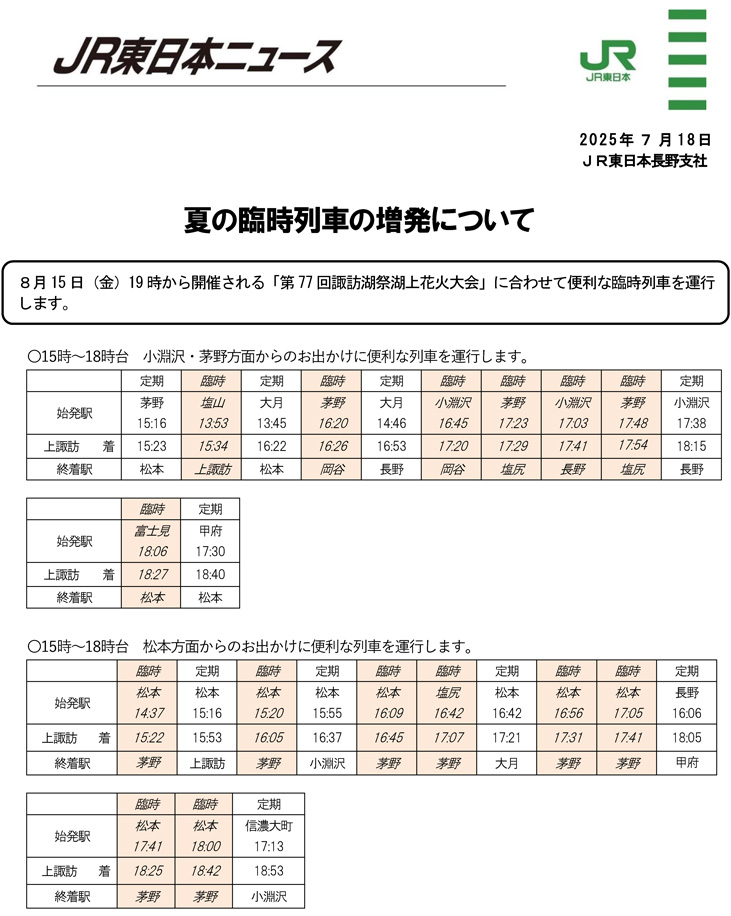 列車時刻表1