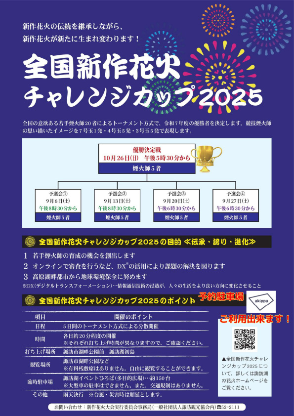 2025年全国新作花火チャレンジカップ大会概要